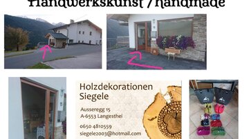 A souvenir shop with handcrafted wooden decorations and crafts. The location is in a picturesque setting and the shop is always open.