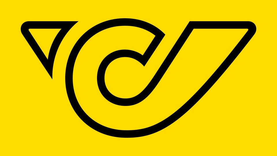 Ein gelbes Logo mit einem stilisierten Symbol, das an einen Buchstaben erinnert. Es kombiniert eine allgemeine Form mit einem modernen Design.
